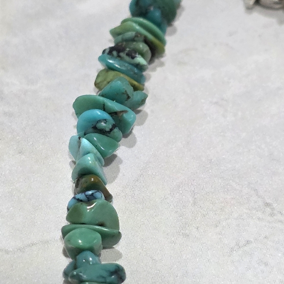 Turqouise Nuggets Sterling Silver Bracelet - Picture 3 of 6